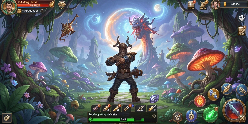 Screenshot gameplay 66K menampilkan petualangan mendebarkan di dunia fantasi.