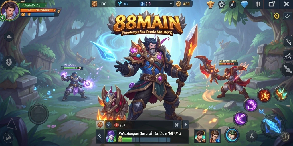 Gameplay seru di dunia fantasi 88MAIN yang penuh aksi.