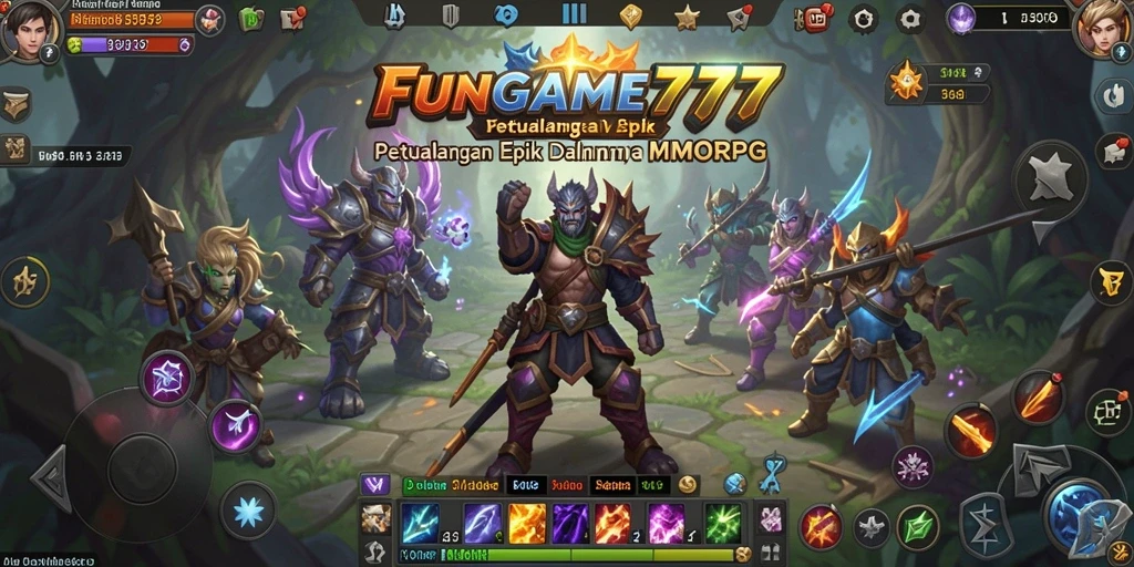 Tampilan gameplay epik dari FUNGAME777 dengan aksi seru.