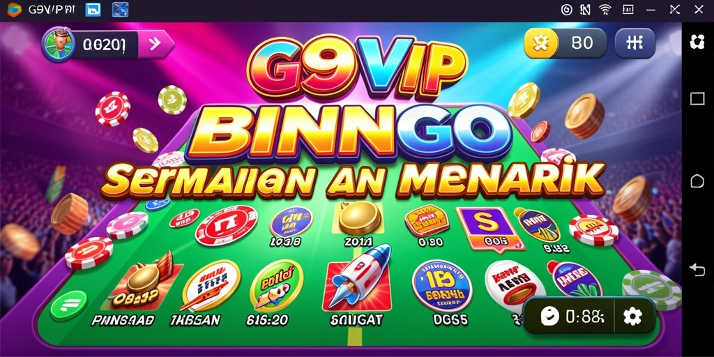Tampilan gameplay Bingo seru dan mengasyikkan di G9VIP.