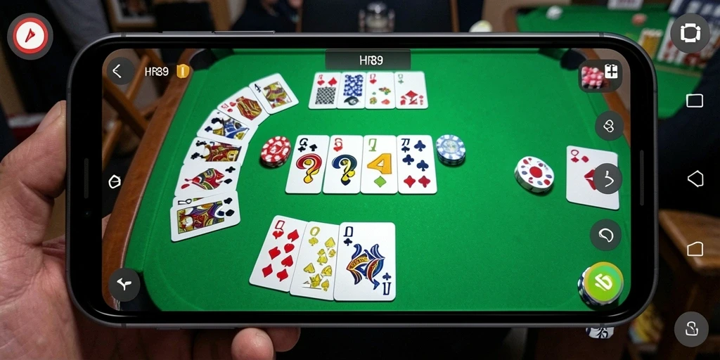 Tangkapan layar gameplay Gaple di HR89 yang menegangkan.
