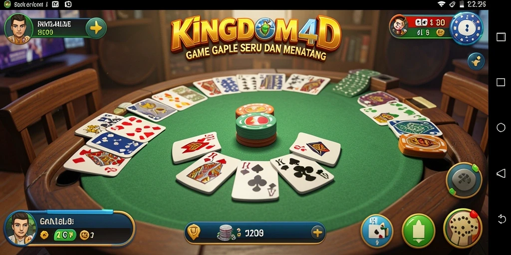 Tampilan screenshot KINGDOM4D yang menunjukkan keseruan bermain Gaple.