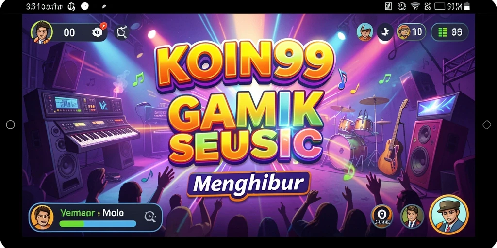 Tampilan gameplay KOIN99 dengan keseruan bermain musik.