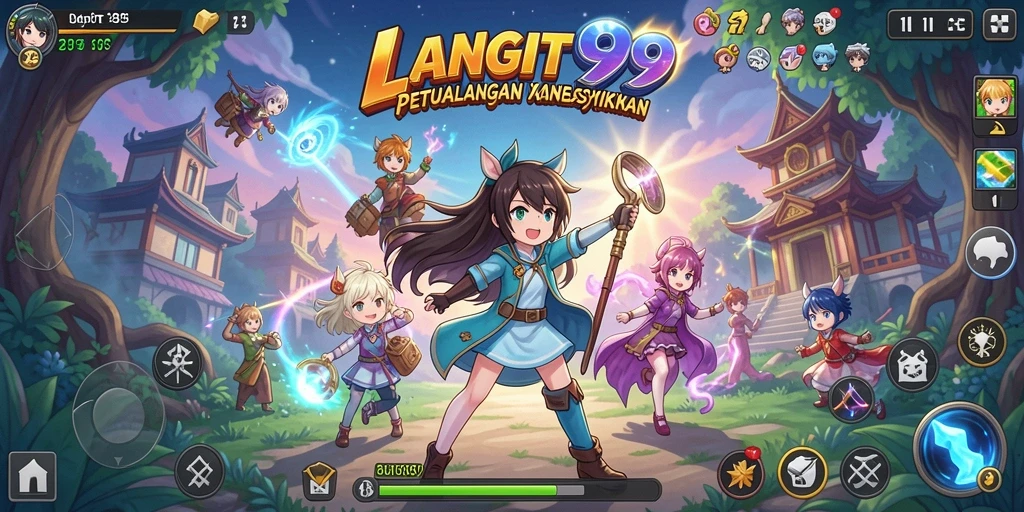 Tangkapan layar LANGIT99 menampilkan aksi seru dalam dunia Anime.