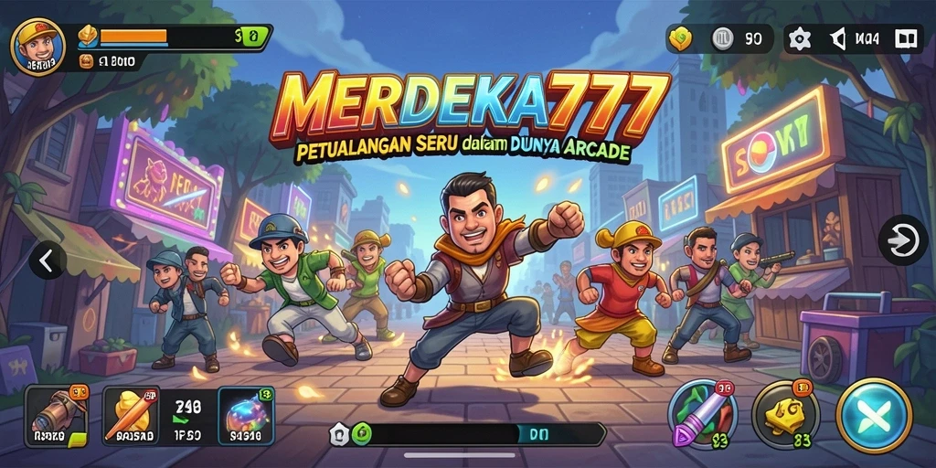 Tampilan menarik dari gameplay seru MERDEKA777.