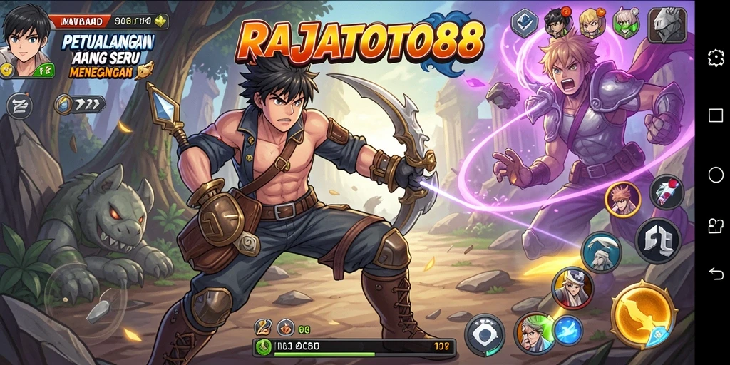 Screenshot RAJATOTO88 menampilkan aksi seru dalam permainan Anime.