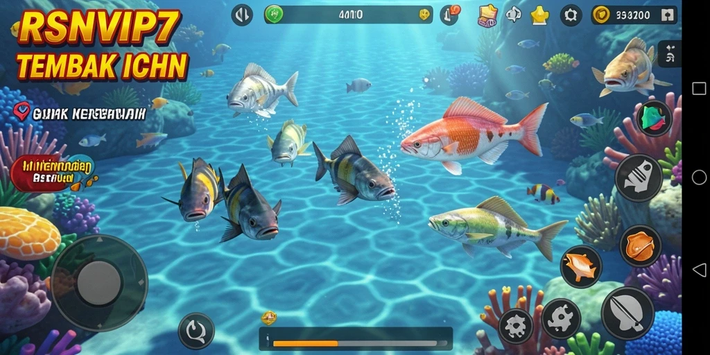 Screenshot menampilkan aksi seru menangkap ikan dalam RSNVIP7.