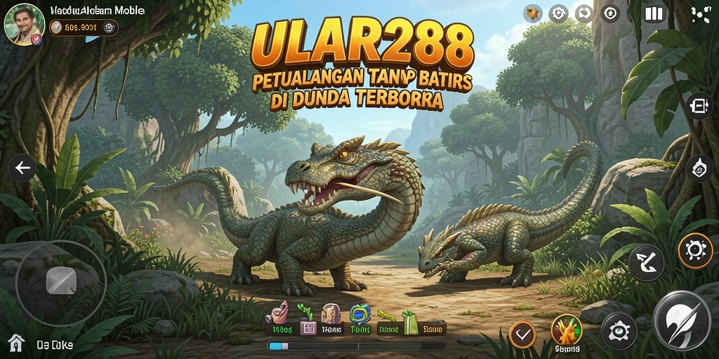 Tampilan gameplay ULAR288 dalam dunia terbuka yang luas dan menawan.