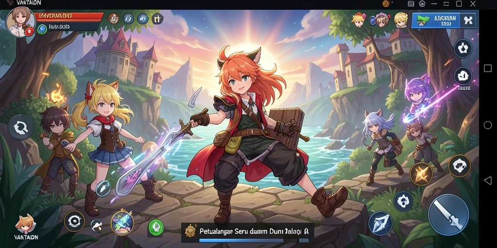 Screenshot VANTAIDN menampilkan aksi seru dalam dunia Anime.