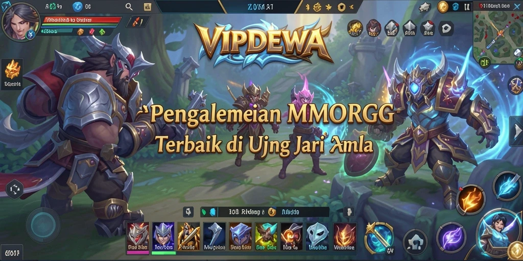 Gambaran seru gameplay MMORPG dalam VIPDEWA.