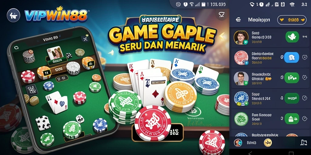 Screenshot gameplay Gaple yang seru dan menarik.